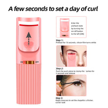Load image into Gallery viewer, heated eyelash curler,  long-lasting styling,  natural-looking curl ,battery models - pink
