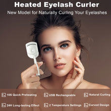 Load image into Gallery viewer, Heated Eyelash Curler, USB Rechargeable, Electric Heated Eyelash Curler, Two-Position Temperature Control, Long-Lasting Heated Eyelash Curler for Thick and Sparse Eyelashes, 24 Hour Long-Lasting Curl
