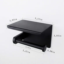 Load image into Gallery viewer, Black Toilet Paper Holder with Shelf, Easy-To-Install ,Toilet Paper Holder Stand by SIXIA
